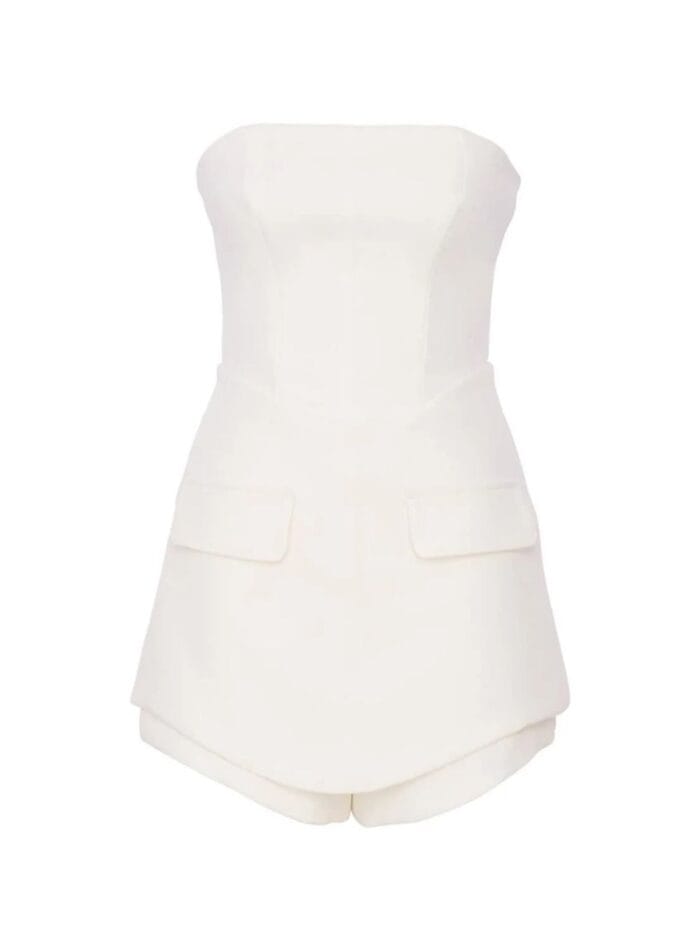 MACAQUINHO CORSET ABAULADO ALFAIATARIA DENSE OFF WHITE - Imagem 3