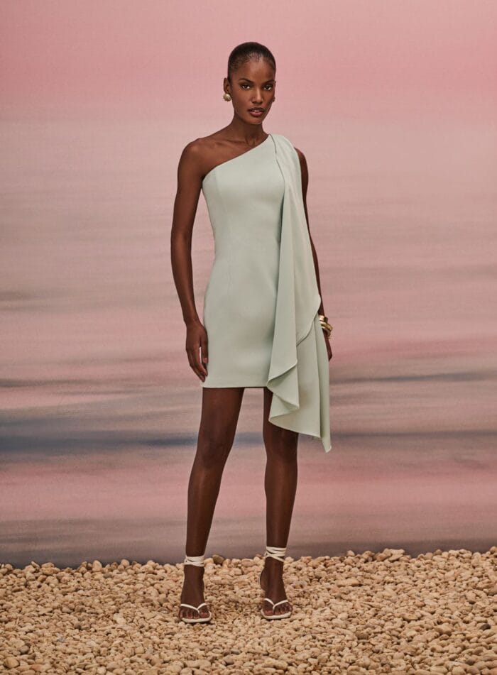 VESTIDO MINI OMBRO SO VERDE AGUA - Imagem 1