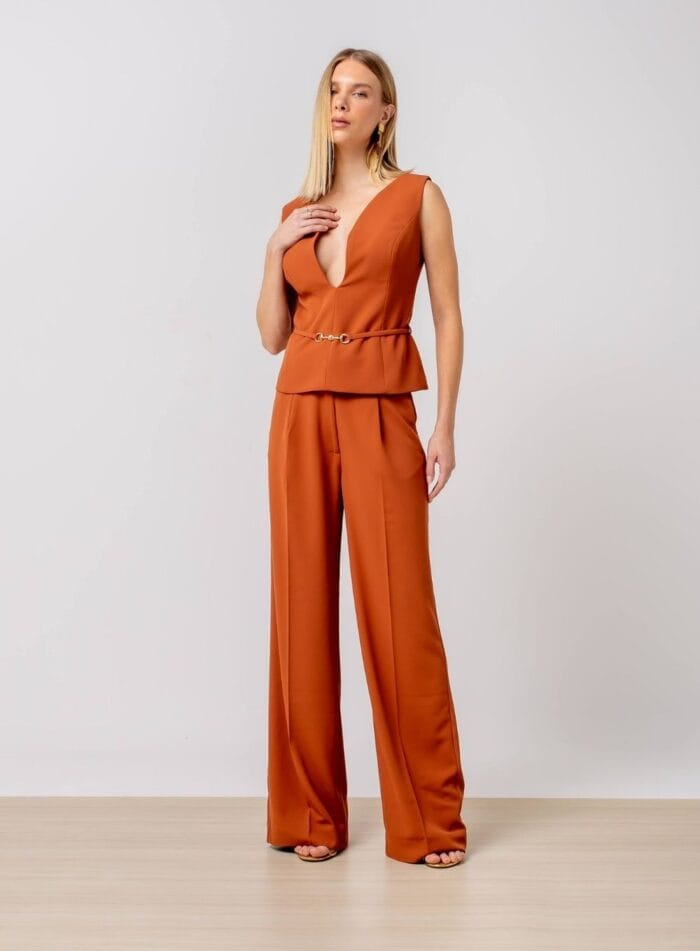 BLUSA CORSELET LUCIE CANELA - Imagem 1