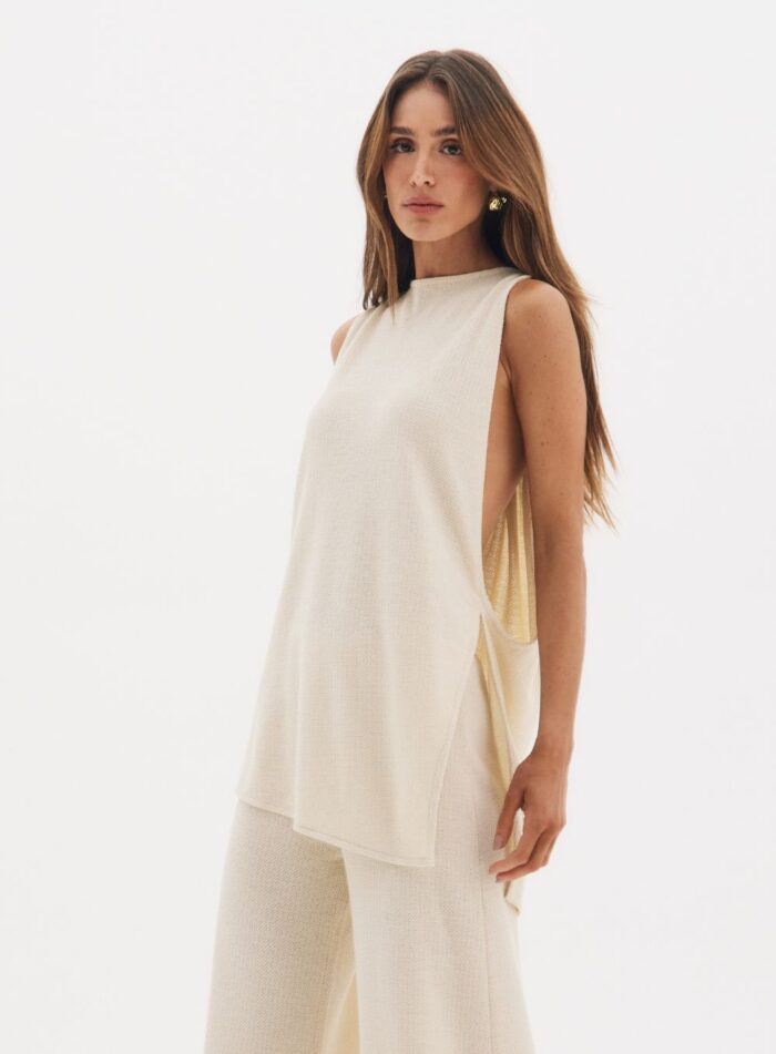 CONJUNTO BLUSA/CALCA ZAYA BEGE ITALIAN - Imagem 5