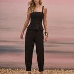 CALCA CENOURA COS PESPONTADO PRETO