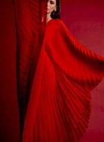 KAFTAN PLISSADO ELY VERMELHO PERSIMMON - Imagem 3