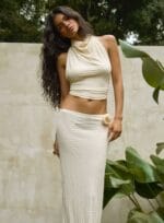 CONJUNTO BLUSA/SAIA AYLA BEGE LEBLANC