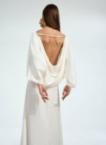 VESTIDO MIDI MANGA AMPLA OFF WHITE - Imagem 2
