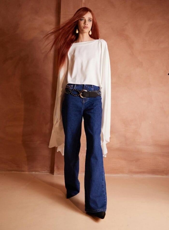 CALCA JEANS BIA ARMORIAL AZUL DENIM - Imagem 1
