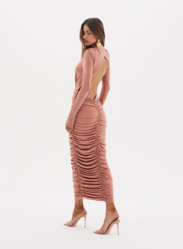 VESTIDO MARIANA MARROM BOTANIC - Imagem 3