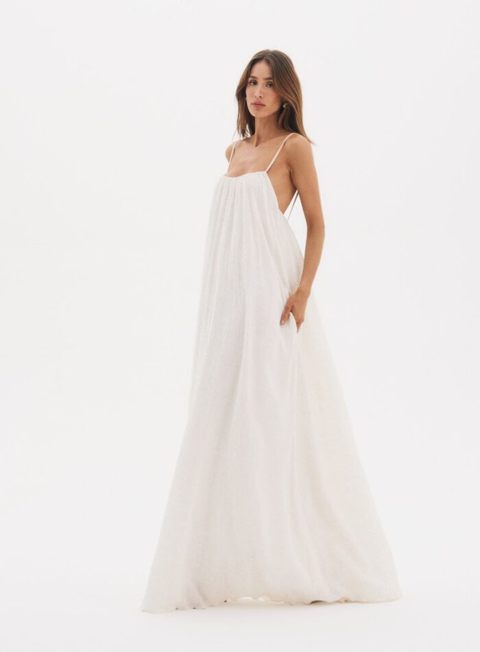 VESTIDO LINHO SANDRA BEGE ITALIAN - Imagem 5