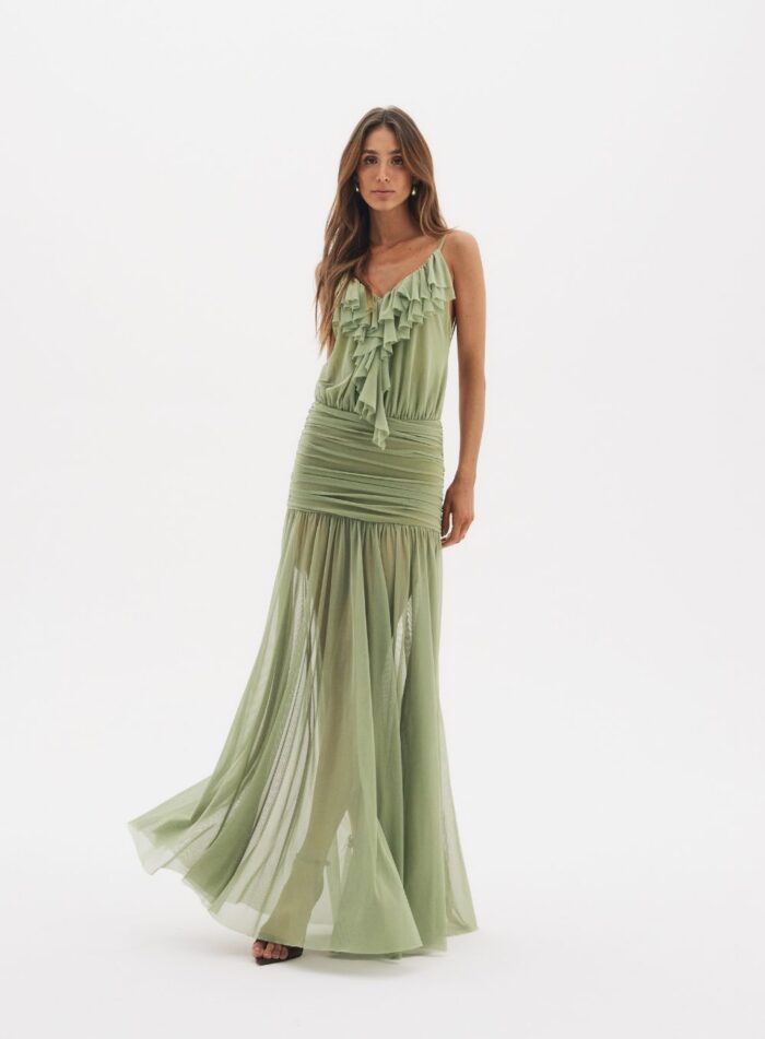 VESTIDO TULE GABRIELA VERDE SLOTY - Imagem 2