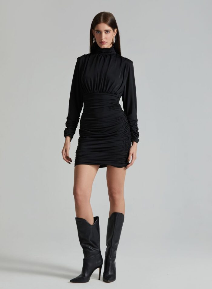 VESTIDO GEOVANA ARM.3 PRETO - Imagem 1