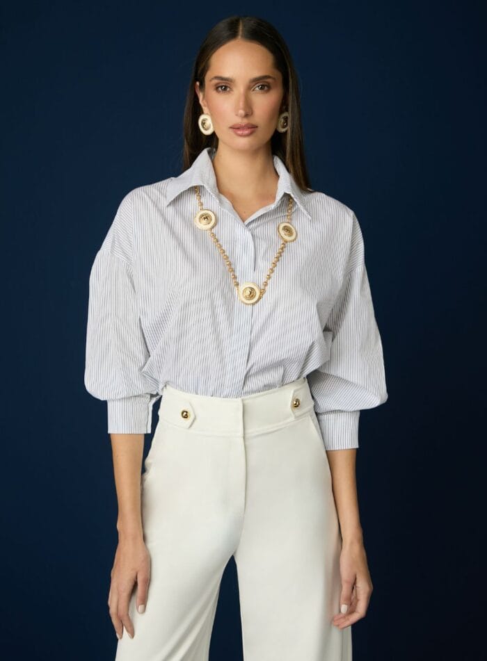 CAMISA TILDA COTTON STRIPES - Imagem 1