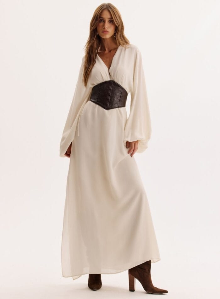 VESTIDO BRUNA BEGE ITALIAN - Imagem 1
