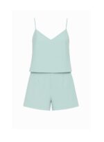 CONJUNTO BLUSA ALCAS SHORT CREPE MUNIQUE ACQUA - Imagem 3