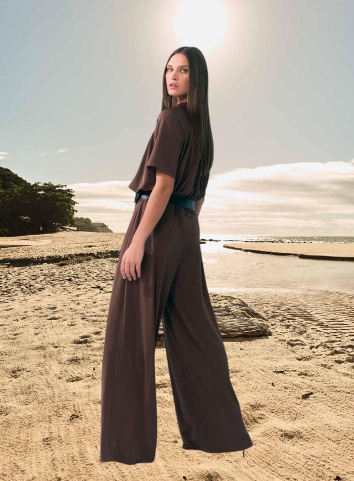 CALCA FLUIDA JERSEY MARRON - Imagem 2