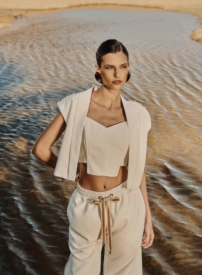 CALCA SLOUCHY FENDA LATERAL OFF WHITE - Imagem 2