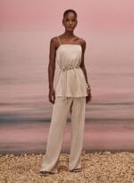 CONJUNTO TOP DE ALCAS E PANTALONA BEGE