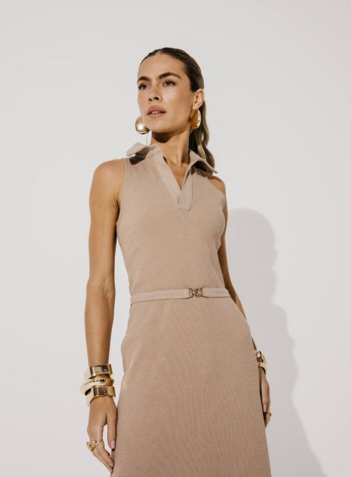 VESTIDO GOLA MAVIE NATURAL - Imagem 4