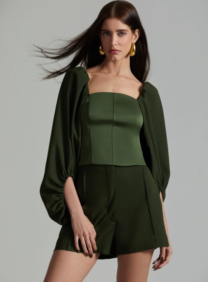 BLUSA BEATRIZ ARM.3 VERDE MOSS - Imagem 1