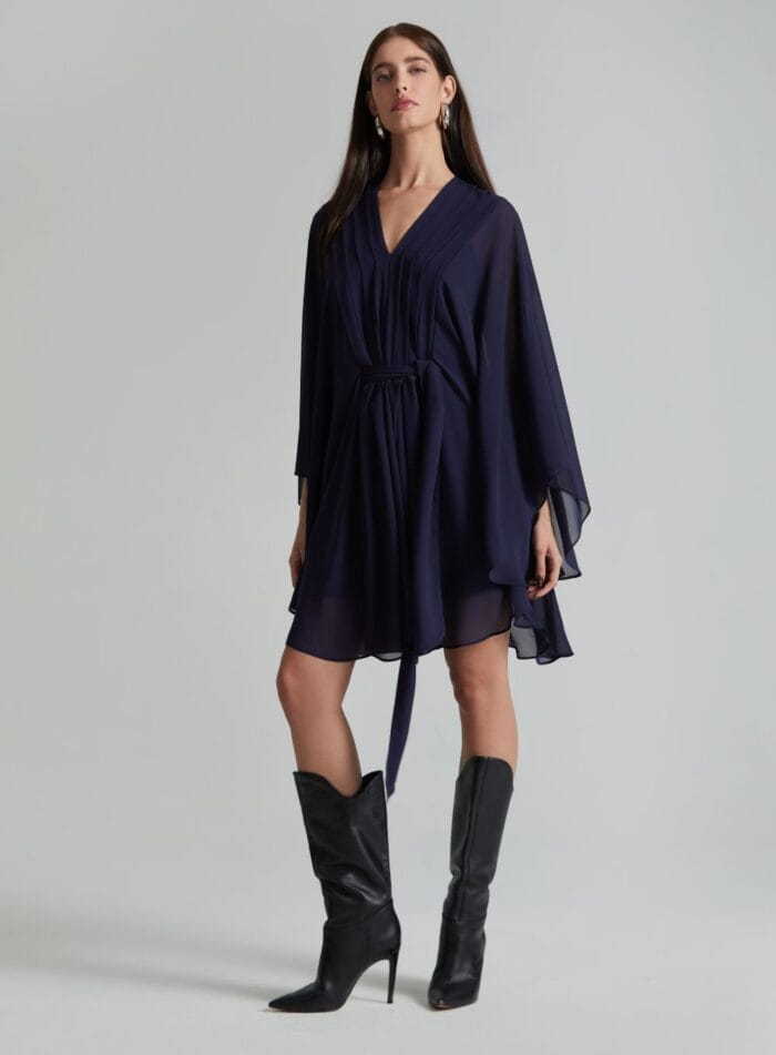 VESTIDO CLARISSE ARM.3 MARINHO - Imagem 1
