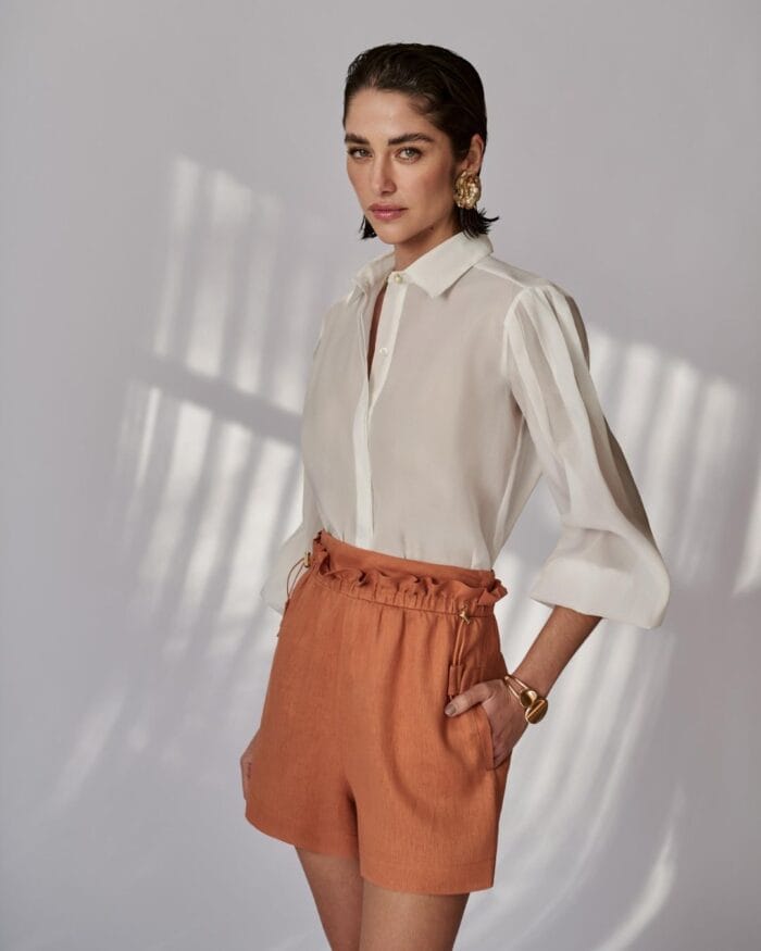 CAMISA MANGA 7/8 PUFF OFF WHITE - Imagem 1