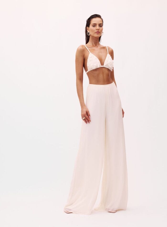 CONJUNTO CALCAS/KIMONO/TOP YASMIN BEGE LEBLANC - Imagem 5