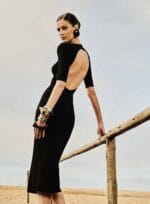 VESTIDO MIDI COM ABERTURA NAS COSTAS PRETO - Imagem 2
