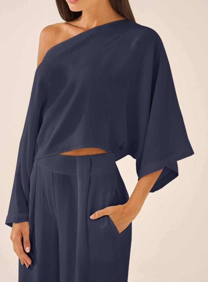 BLUSA AMPLA SOLTA MARINHO - Imagem 1