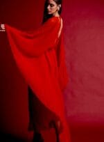 KAFTAN PLISSADO ELY VERMELHO PERSIMMON - Imagem 2