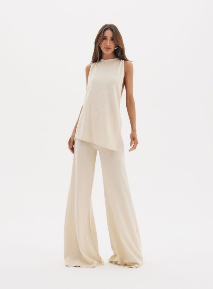 CONJUNTO BLUSA/CALCA ZAYA BEGE ITALIAN - Imagem 1