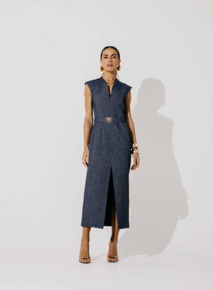 VESTIDO MIDI TESSA INDIGO - Imagem 1