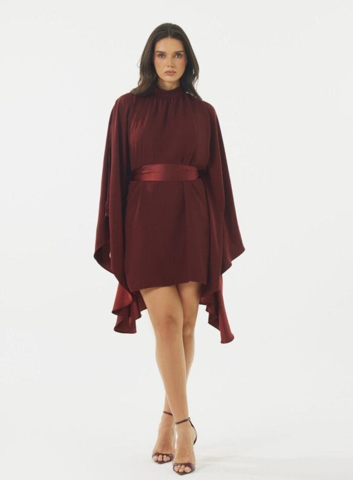 VESTIDO PATRICIA  ARMORIAL BORDEAUX - Imagem 1