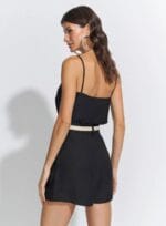 CONJUNTO BLUSA ALCAS SHORT CREPE MUNIQUE PRETO - Imagem 2