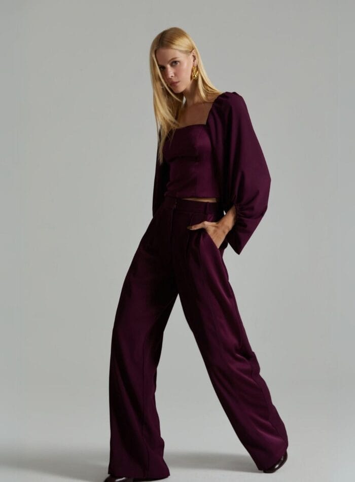 BLUSA BEATRIZ ARM.3 ROXO PROFUNDO - Imagem 3