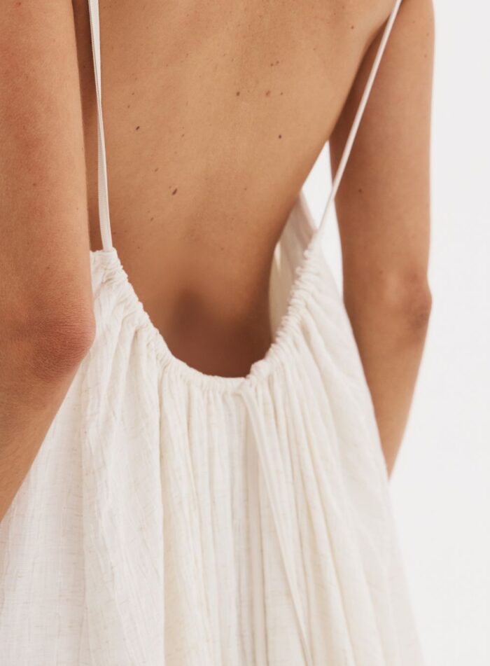 VESTIDO LINHO SANDRA BEGE ITALIAN - Imagem 2