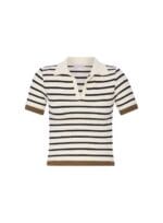 BLUSA POLO LISTRAS TRICOT CAMEL - Imagem 3