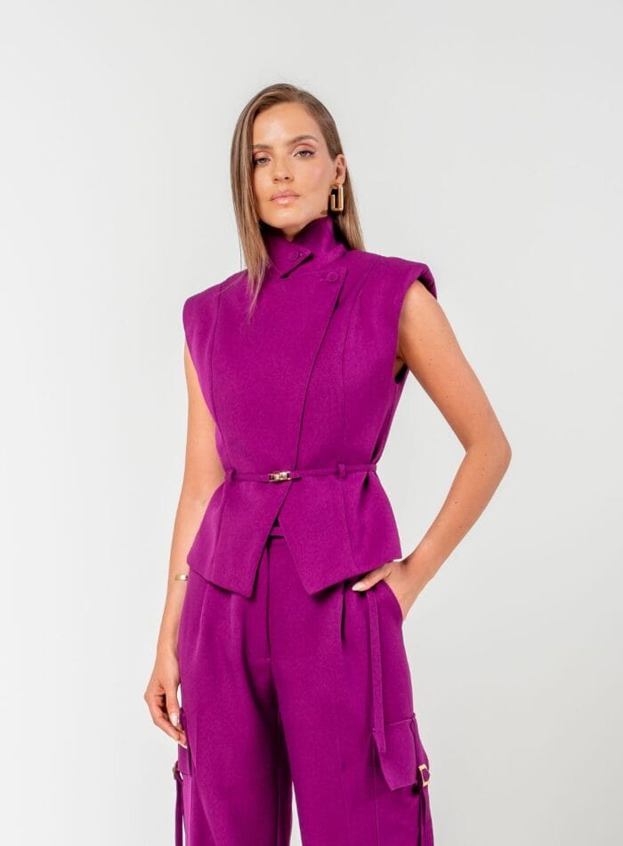BLAZER SEM MANGA BERRY - Imagem 1