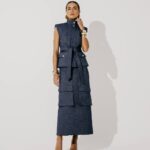 SAIA MIDI TESSA INDIGO