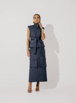 SAIA MIDI TESSA INDIGO