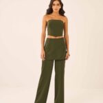 CALCA COM SOBREPOSICAO EM ALFAIATARIA VERDE MILITAR