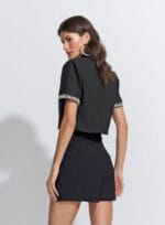 SHORT SAIA VISCO TWILL PRETO - Imagem 2