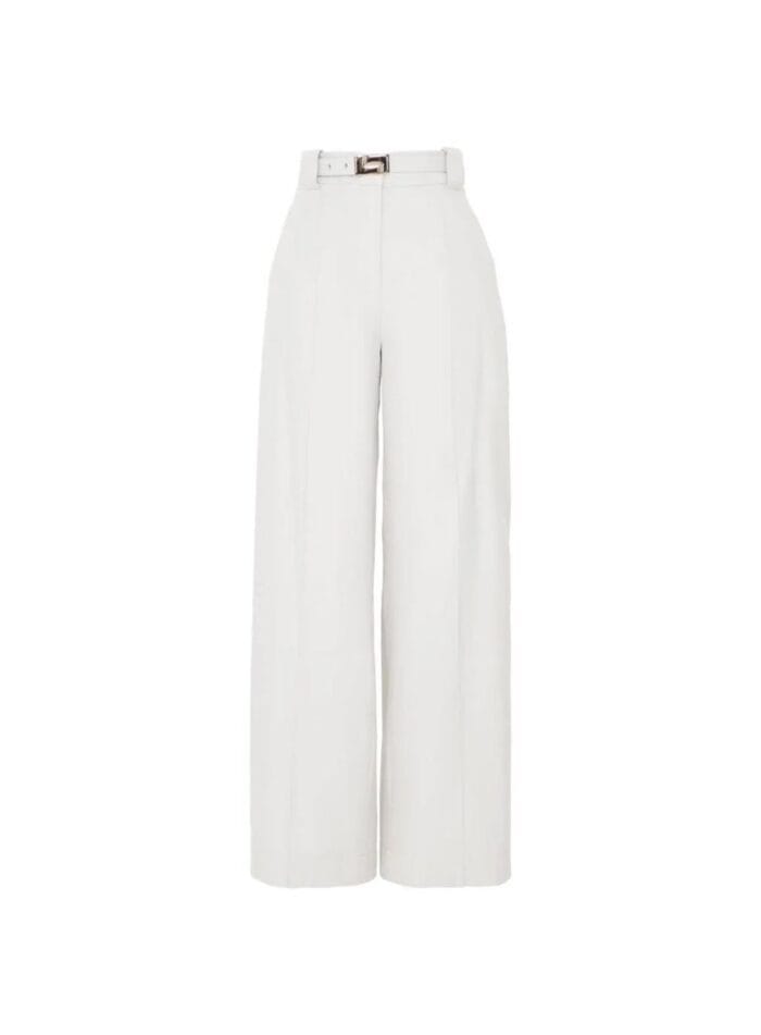 CALCA WIDE LEG CINTO ALFAIATARIA COLORS OFF WHITE - Imagem 3