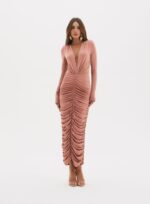 VESTIDO MARIANA MARROM BOTANIC - Imagem 5