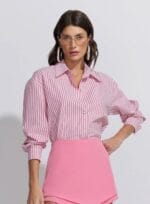 CAMISA TRICOLINE STRIPE VERMELHO