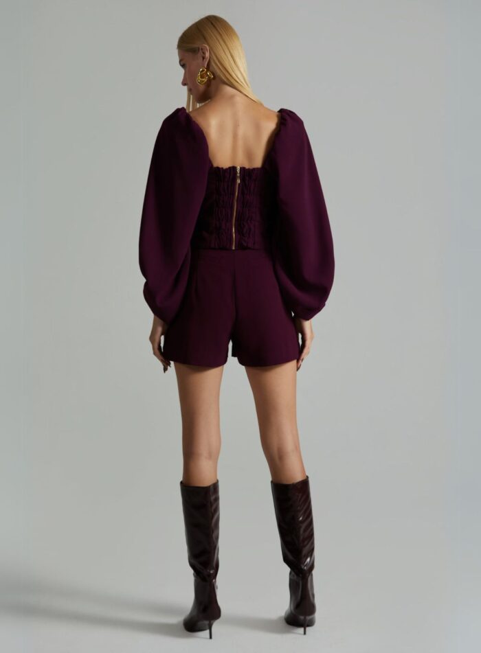 SHORT MARCELA ARM.3 ROXO PROFUNDO - Imagem 3