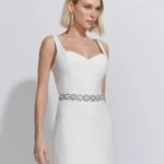 VESTIDO CURTO RECORTES COLORS OFF WHITE