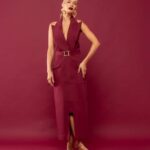 VESTIDO MIDI HANNAH VERMELHO