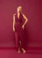 VESTIDO MIDI HANNAH VERMELHO