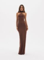 VESTIDO ELAINE MARROM BEATEN BROWN