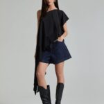 TOP ASSIMETRICO ARMORIAL PRETO