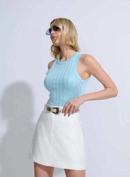 SHORT SAIA VISCO TWILL OFF WHITE