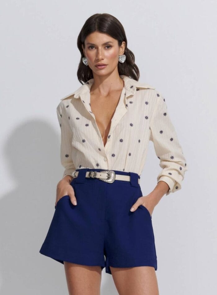 SHORT ALFAIATARIA COLORS MARINHO - Imagem 1